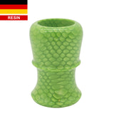 Green Snakeskin Handcrafted Shaving Brush Handle (fits 24mm, 26mm knots) | Handcrafted Brush Handle | AP Shave Co.