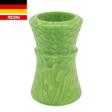 Green Snakeskin Handcrafted Shaving Brush Handle (fits 24mm, 26mm knots) | Handcrafted Brush Handle | AP Shave Co.