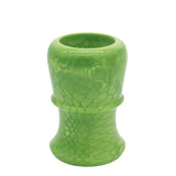 Green Snakeskin Handcrafted Shaving Brush Handle (fits 24mm, 26mm knots)
