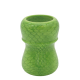 Green Snakeskin Handcrafted Shaving Brush Handle (fits 24mm, 26mm knots) | Handcrafted Brush Handle | AP Shave Co.