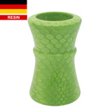 Green Snakeskin Handcrafted Shaving Brush Handle (fits 24mm, 26mm knots) | Handcrafted Brush Handle | AP Shave Co.