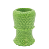Green Snakeskin Handcrafted Shaving Brush Handle (fits 24mm, 26mm knots) | Handcrafted Brush Handle | AP Shave Co.