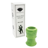 Green Snakeskin Handcrafted Shaving Brush Handle (fits 24mm, 26mm knots)