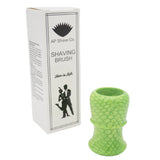 Green Snakeskin Handcrafted Shaving Brush Handle (fits 24mm, 26mm knots) | Handcrafted Brush Handle | AP Shave Co.