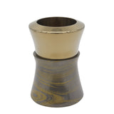 Gunsmoke & Gold Bronze Handcrafted Shaving Brush Handle (fits 26mm, 28mm knots) | Handcrafted Brush Handle | AP Shave Co.