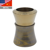 Gunsmoke & Gold Bronze Handcrafted Shaving Brush Handle (fits 26mm, 28mm knots) | Handcrafted Brush Handle | AP Shave Co.