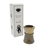Gunsmoke & Gold Bronze Handcrafted Shaving Brush Handle (fits 26mm, 28mm knots) | Handcrafted Brush Handle | AP Shave Co.
