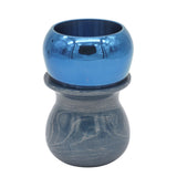 Blue Bronze & Aluminum Handcrafted Shaving Brush Handle (fits 28mm, 30mm knots)
