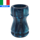 Ocean Waves Handcrafted Shaving Brush Handle (fits 24mm, 26mm knots) | Handcrafted Brush Handle | AP Shave Co.