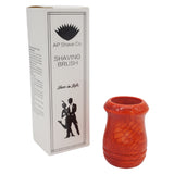 Red Snakeskin Handcrafted Shaving Brush Handle (fits 24mm, 26mm knots) | Handcrafted Brush Handle | AP Shave Co.