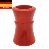 Red Snakeskin Handcrafted Shaving Brush Handle (fits 24mm, 26mm knots) | Handcrafted Brush Handle | AP Shave Co.