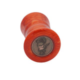 Red Snakeskin Handcrafted Shaving Brush Handle (fits 24mm, 26mm knots) | Handcrafted Brush Handle | AP Shave Co.
