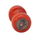Red Snakeskin Handcrafted Shaving Brush Handle (fits 24mm, 26mm knots) | Handcrafted Brush Handle | AP Shave Co.