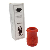 Red Snakeskin Handcrafted Shaving Brush Handle (fits 24mm, 26mm knots) | Handcrafted Brush Handle | AP Shave Co.