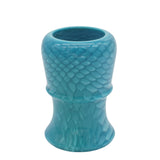 Blue Snakeskin Handcrafted Shaving Brush Handle (fits 24mm, 26mm knots) | Handcrafted Brush Handle | AP Shave Co.