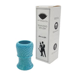 Blue Snakeskin Handcrafted Shaving Brush Handle (fits 24mm, 26mm knots) | Handcrafted Brush Handle | AP Shave Co.