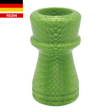 Green Snakeskin Handcrafted Shaving Brush Handle (fits 24mm, 26mm knots) | Handcrafted Brush Handle | AP Shave Co.