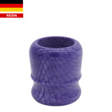 Purple Snakeskin Handcrafted Shaving Brush Handle (fits 24mm, 26mm knots) | Handcrafted Brush Handle | AP Shave Co.