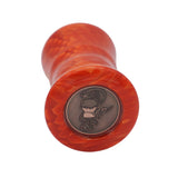 Red Snakeskin Handcrafted Shaving Brush Handle (fits 24mm, 26mm knots) | Handcrafted Brush Handle | AP Shave Co.
