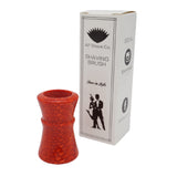 Red Snakeskin Handcrafted Shaving Brush Handle (fits 24mm, 26mm knots) | Handcrafted Brush Handle | AP Shave Co.