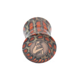 Orange Tigris Perla Handcrafted Shaving Brush Handle (fits 24mm, 26mm knots)