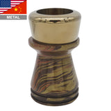 Tri-Bronze Handcrafted Shaving Brush Handle (fits 26mm, 28mm knots) | Handcrafted Brush Handle | AP Shave Co.