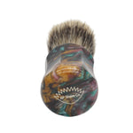 24mm Semogue Mistura Badger/Boar x AP Shave Co. Dark Abalone Resin Handle #173, Manufactured by Shavemac