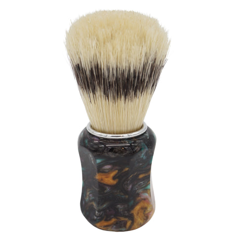 24mm Semogue Striped Boar Premium x AP Shave Co. Dark Abalone Resin Handle #173, Manufactured by Shavemac