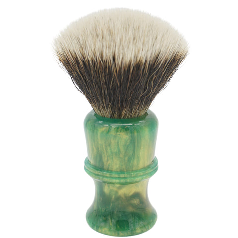 AP Shave Co. 24mm G5C Synthetic Shaving Brush - Golden Emerald Green