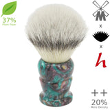 25mm Mühle STF XLarge Dense++ 37% Plant Fiber x AP Shave Co. Dark Abalone Resin Handle #86, Manufactured by Shavemac