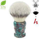 25mm Mühle STF XLarge 37% Plant Fiber x AP Shave Co. Dark Abalone Resin Handle #86, Manufactured by Shavemac