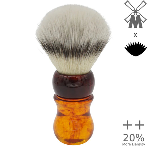 25mm Mühle STF XLarge Dense++ Original x AP Shave Co. Amber Smoke Handle