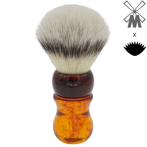 25mm Mühle STF XLarge x AP Shave Co. Amber Smoke Handle