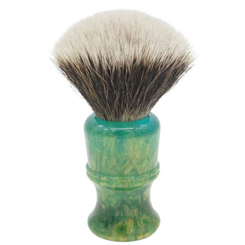 AP Shave Co. 26mm G5C Synthetic Shaving Brush - Golden Emerald Green