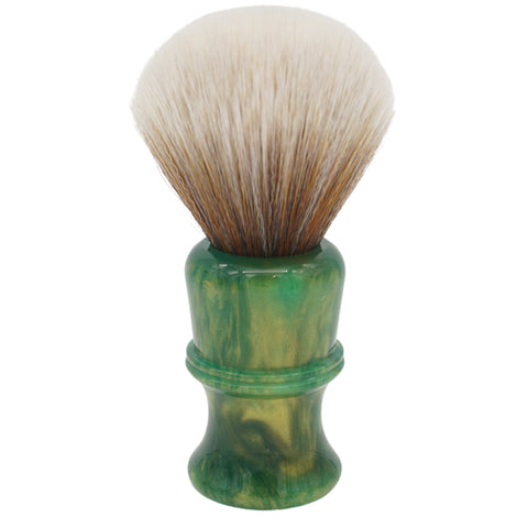 AP Shave Co. 26mm SynBad Bulb Synthetic Shaving Brush - Golden Emerald Green