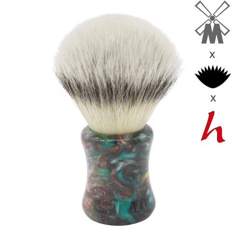 25mm Mühle STF XLarge x AP Shave Co. Dark Abalone Resin Handle #386, Manufactured by Shavemac