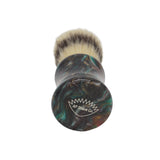 24mm Semogue Striped Boar Premium x AP Shave Co. Dark Abalone Resin Handle #386, Manufactured by Shavemac