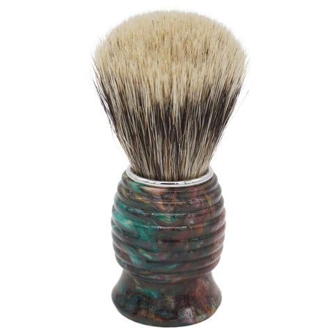 24mm Semogue Mistura Badger/Boar x AP Shave Co. Dark Abalone Resin Handle #84, Manufactured by Shavemac