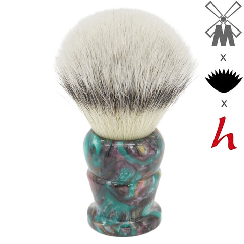 25mm Mühle STF XLarge x AP Shave Co. Dark Abalone Resin Handle #86, Manufactured by Shavemac (Wholesale)