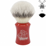 25mm Mühle STF XLarge x AP Shave Co. Sea Voyager Etched Series Red Handle