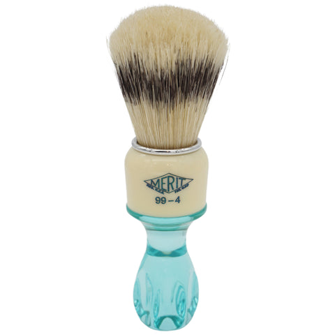 24mm Semogue Striped Boar Premium x Cream & Clear Blue Merit 99-4 by Heritage Collection