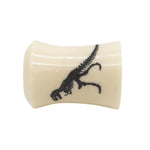 Dinosaur Etched Series Ivory Handle (fits 24mm, 26mm knots)