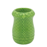 Green Snakeskin Handcrafted Shaving Brush Handle (fits 24mm, 26mm knots)