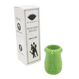 Green Snakeskin Handcrafted Shaving Brush Handle (fits 24mm, 26mm knots)