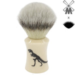 25mm Mühle STF XLarge x AP Shave Co. Dinosaur Etched Series Ivory Handle