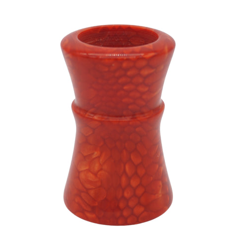 Red Snakeskin Handcrafted Shaving Brush Handle (fits 24mm, 26mm knots)