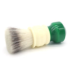 24mm FlatTop Synthetic w/ Ivory+Green Signature Series Handle | Shaving Brush | AP Shave Co.