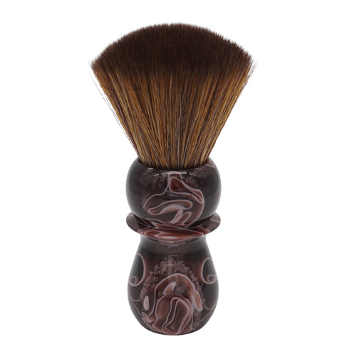 AP Shave Co. 24mm Faux Horse Fan Synthetic Shaving Brush - Brown