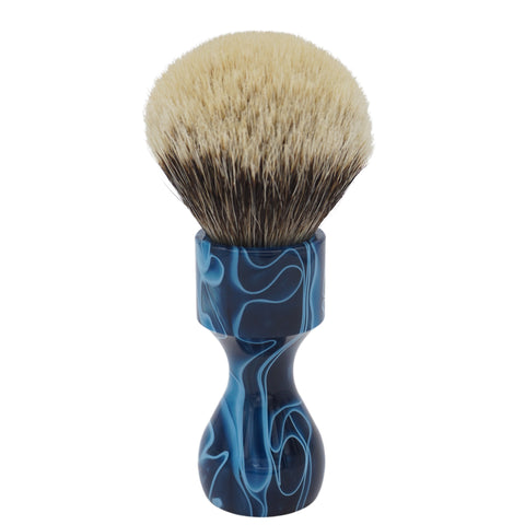 AP Shave Co. 24mm Gelousy SHD Bulb Two Band Badger Shaving Brush - Blue