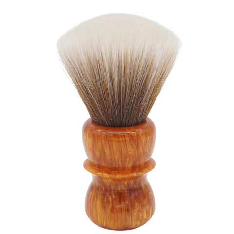 AP Shave Co. 24mm SynBad Fan Synthetic Shaving Brush - Golden Butterscotch